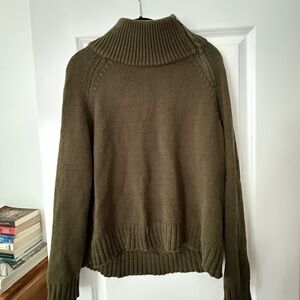 Olive Green Turtleneck Sweater
